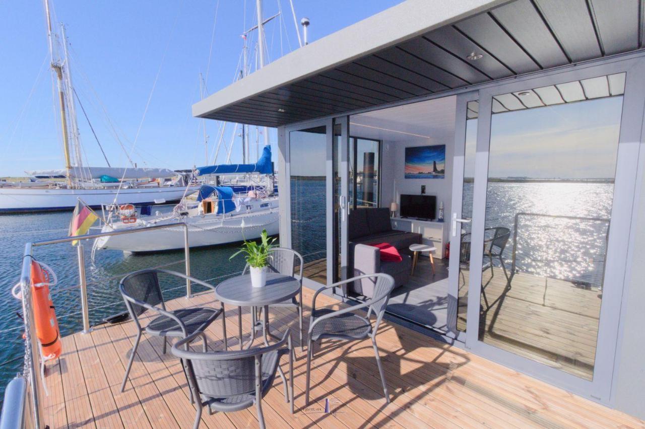 Hausboot Fjord Lacerta Mit Dachterrasse In Wendtorf Eksteriør billede